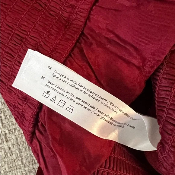 NWT BAND OF THE FREE Lea Rhubarb Smocked Crop Top - Picture 8 of 10